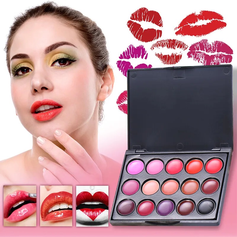 Lip Tint Korean - POPFEEL15 Set palet lipstik wanita, Lip