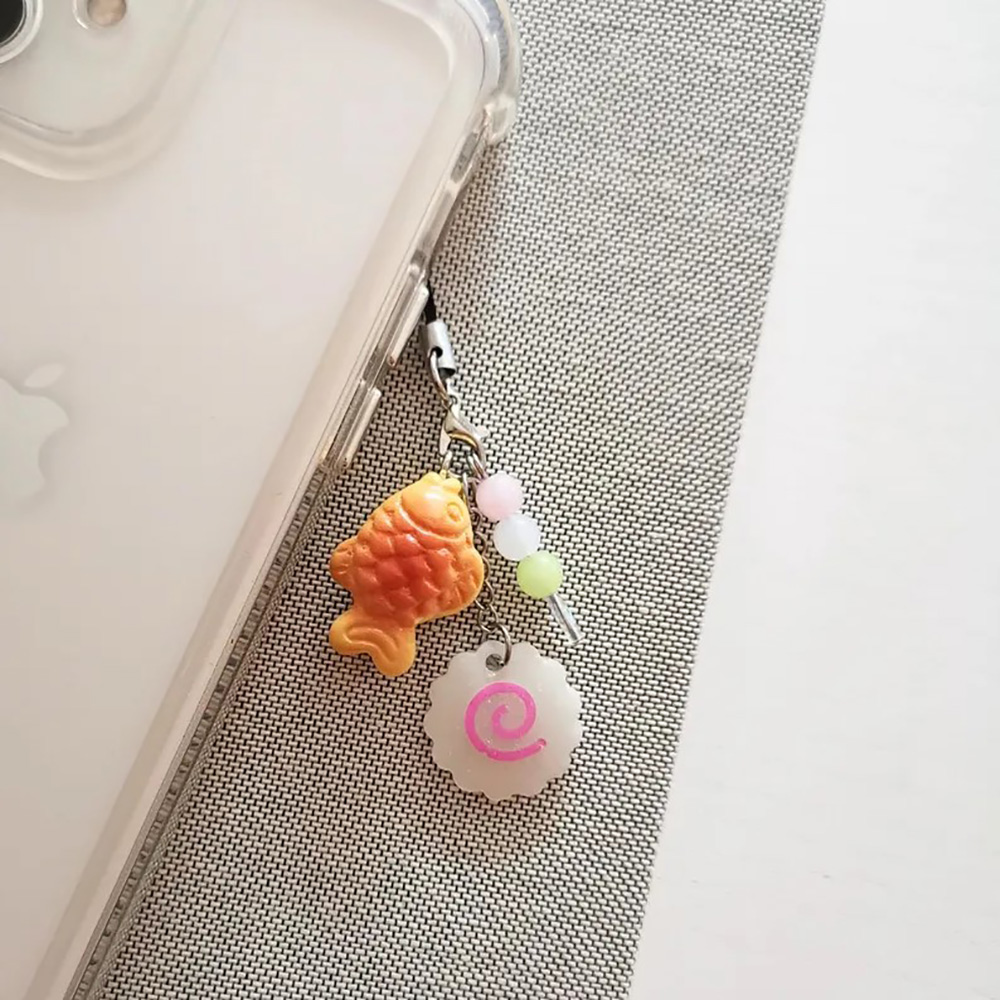 Tteokbokki Rice Cake - Lucu Jepang Makanan Jalanan Telepon Lanyard