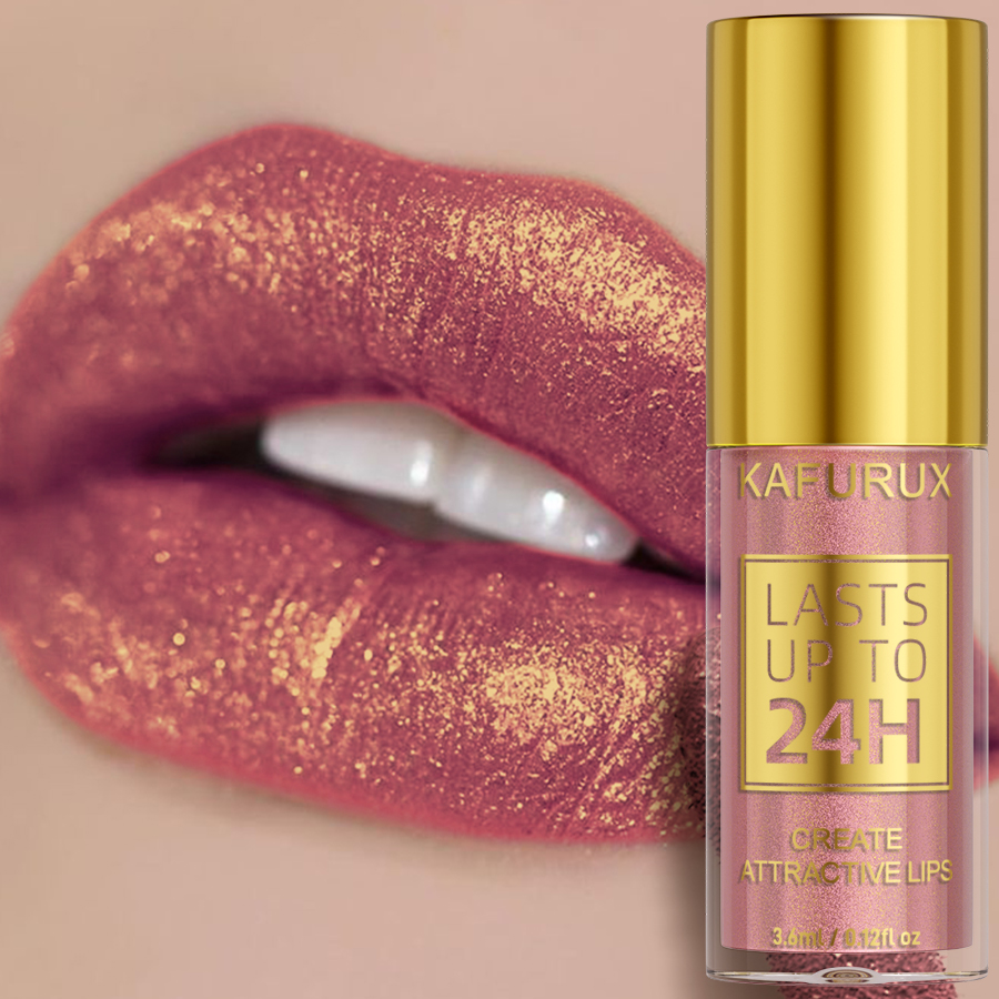 Lip Tint Korean - 1 Buah Lip Glaze Metalik Berkilau