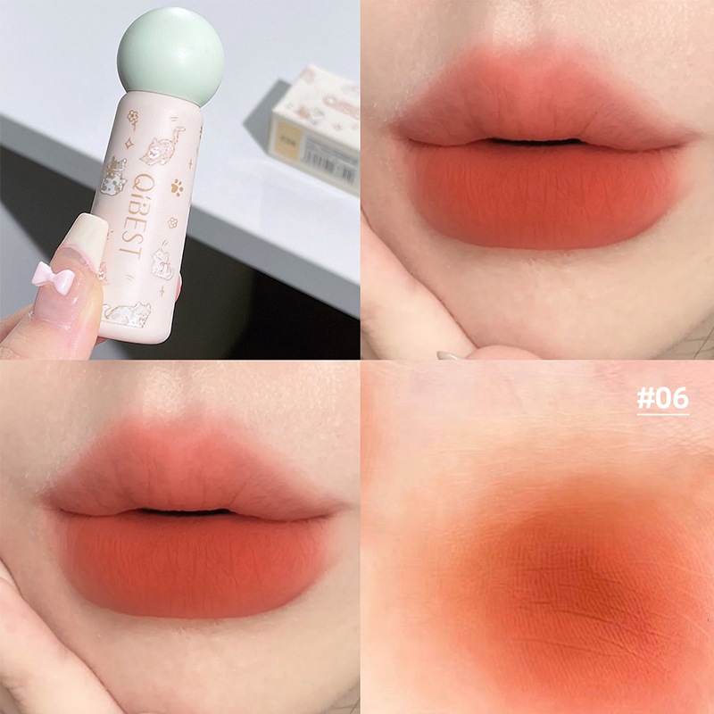 Lip Tint Korean - QIBEST Lipstik Cair Anti Lengket Tahan