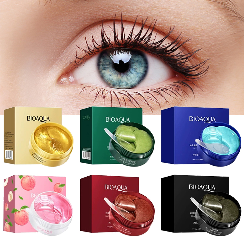 Sheet Mask Collagen - 60 Buah BIOAQUA Crystal Collagen Eye