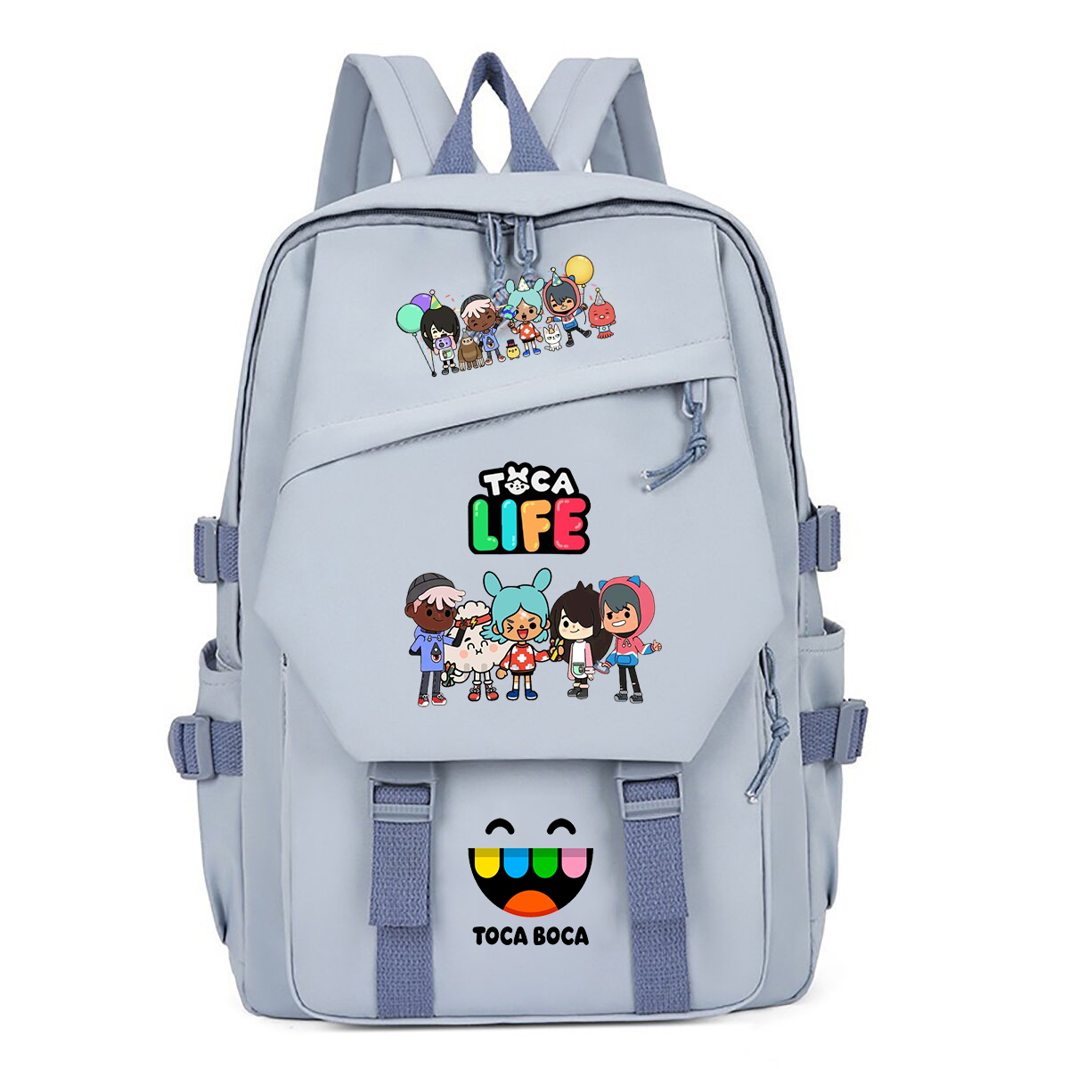 Korean Student Lifestyle - Toca Life World Print Backpack Tas