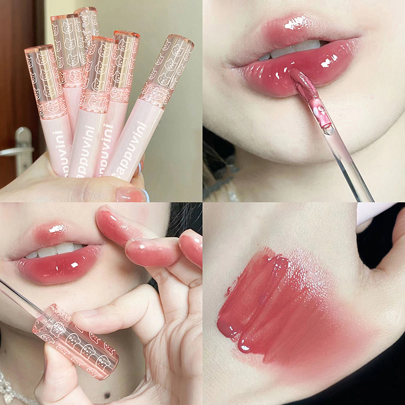 Lip Tint Korean - Lip Gloss Korea Cherry Red Waterproof