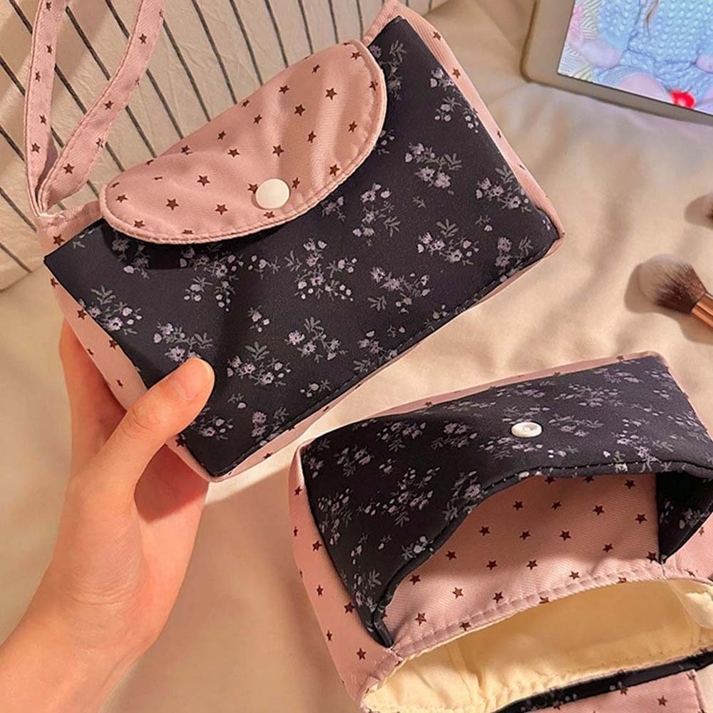 Tas Rias Motif Bunga Ungu Polk - Lifestyle In Korean ulasan dan harga
