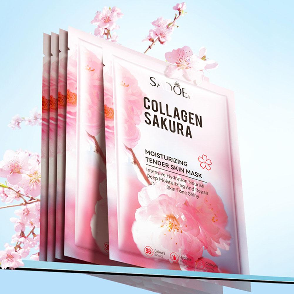 5Pcs Masker Wajah Kolagen Saku - Sheet Mask Collagen ulasan dan harga