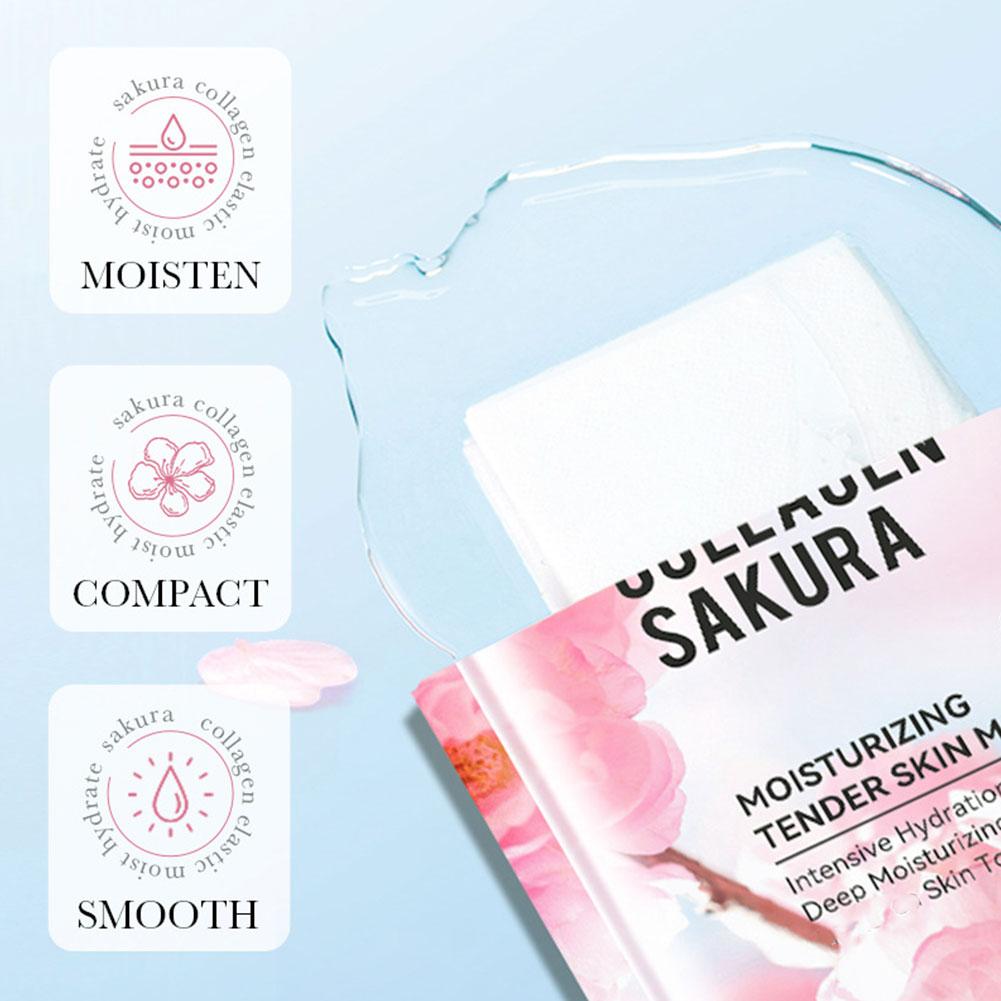 5Pcs Masker Wajah Kolagen Saku - Sheet Mask Collagen ulasan dan harga