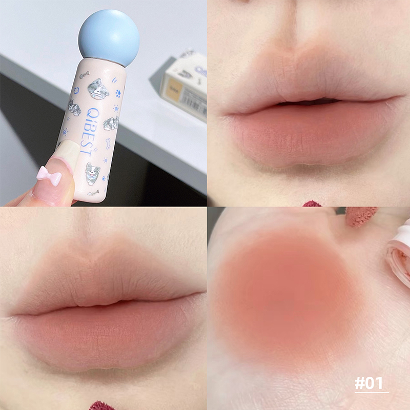 QIBEST Lip Mud Velvet Matte Ta - Lip Tint Korean ulasan dan harga