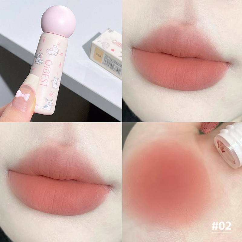 QIBEST Lip Mud Velvet Matte Ta - Lip Tint Korean ulasan dan harga