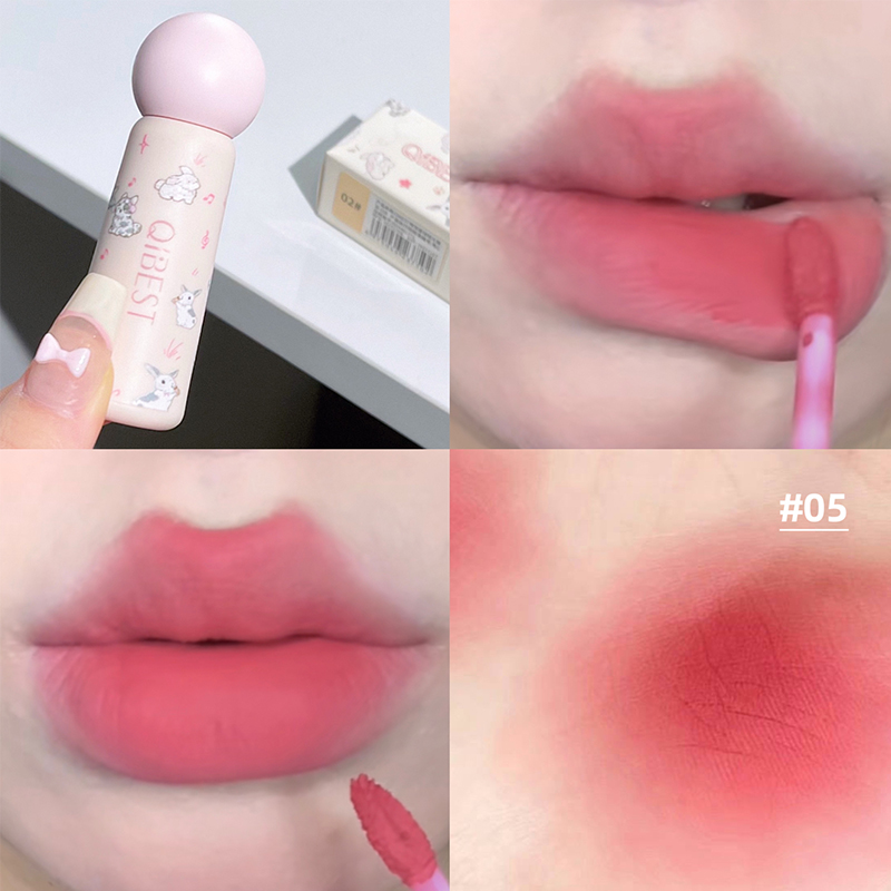 QIBEST Lip Mud Velvet Matte Ta - Lip Tint Korean ulasan dan harga