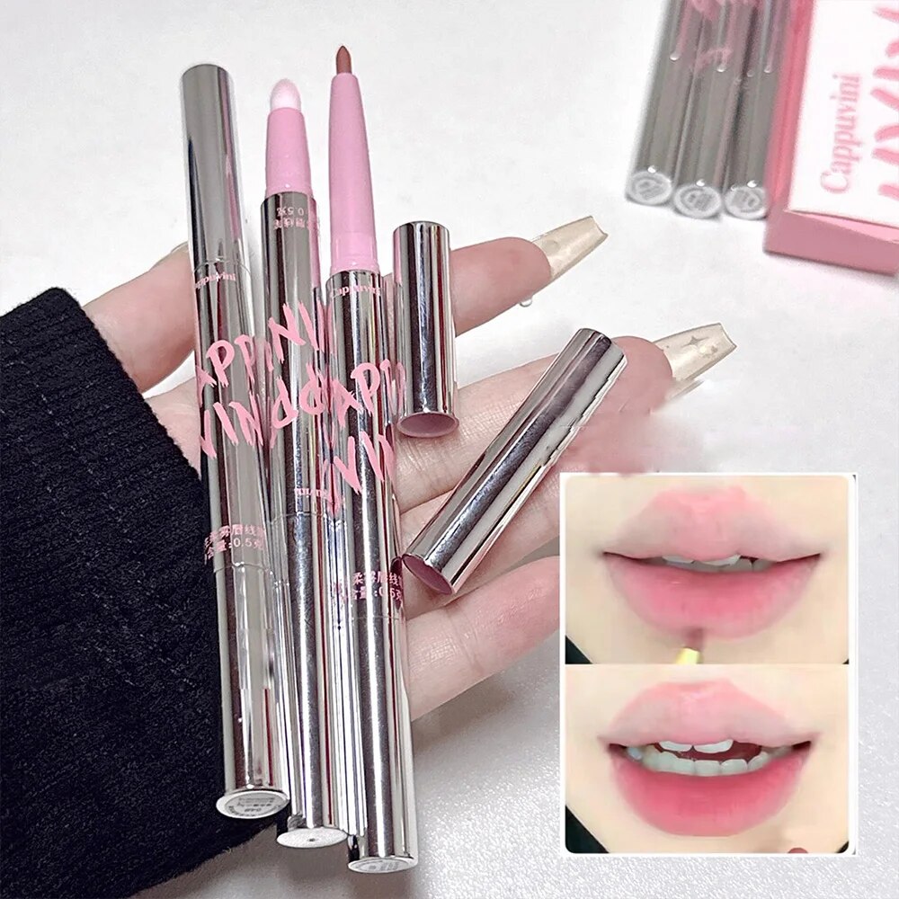 Lip Liner Nude dengan kuas, Li - Lip Tint Korean ulasan dan harga