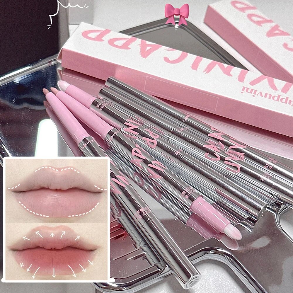 Lip Liner Nude dengan kuas, Li - Lip Tint Korean ulasan dan harga