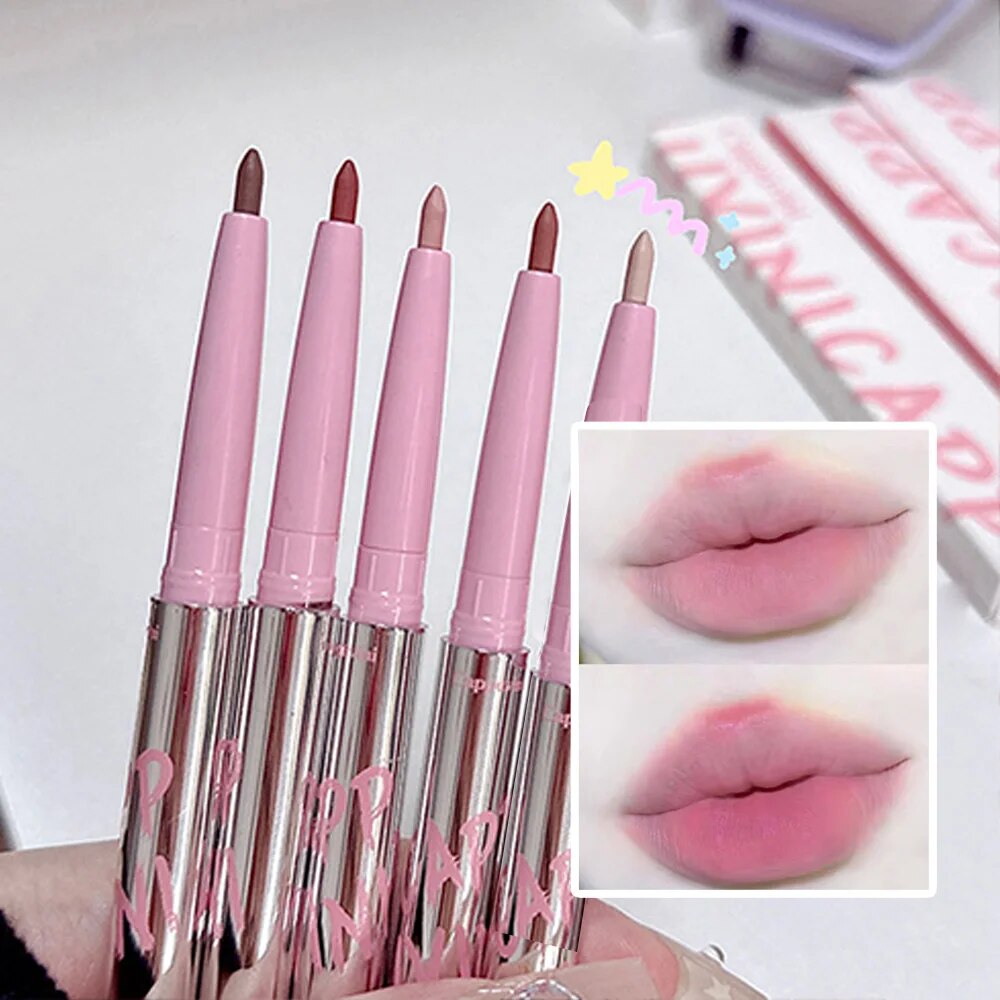 Lip Liner Nude dengan kuas, Li - Lip Tint Korean ulasan dan harga
